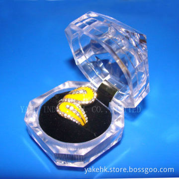 Clear/transparent Cheap Ring Box plastic gifts box for ring/earring/jewelry/ring watch